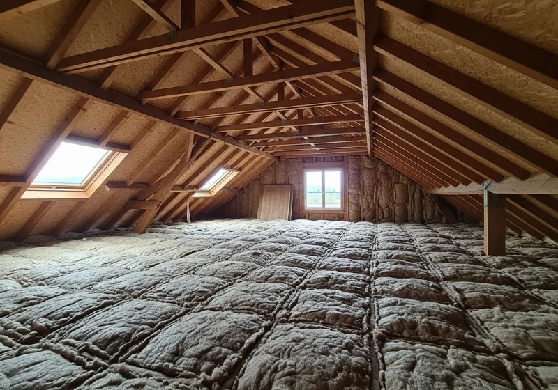 Combles perdus d'un pavillon isolés par soufflage à Saint-Herblain